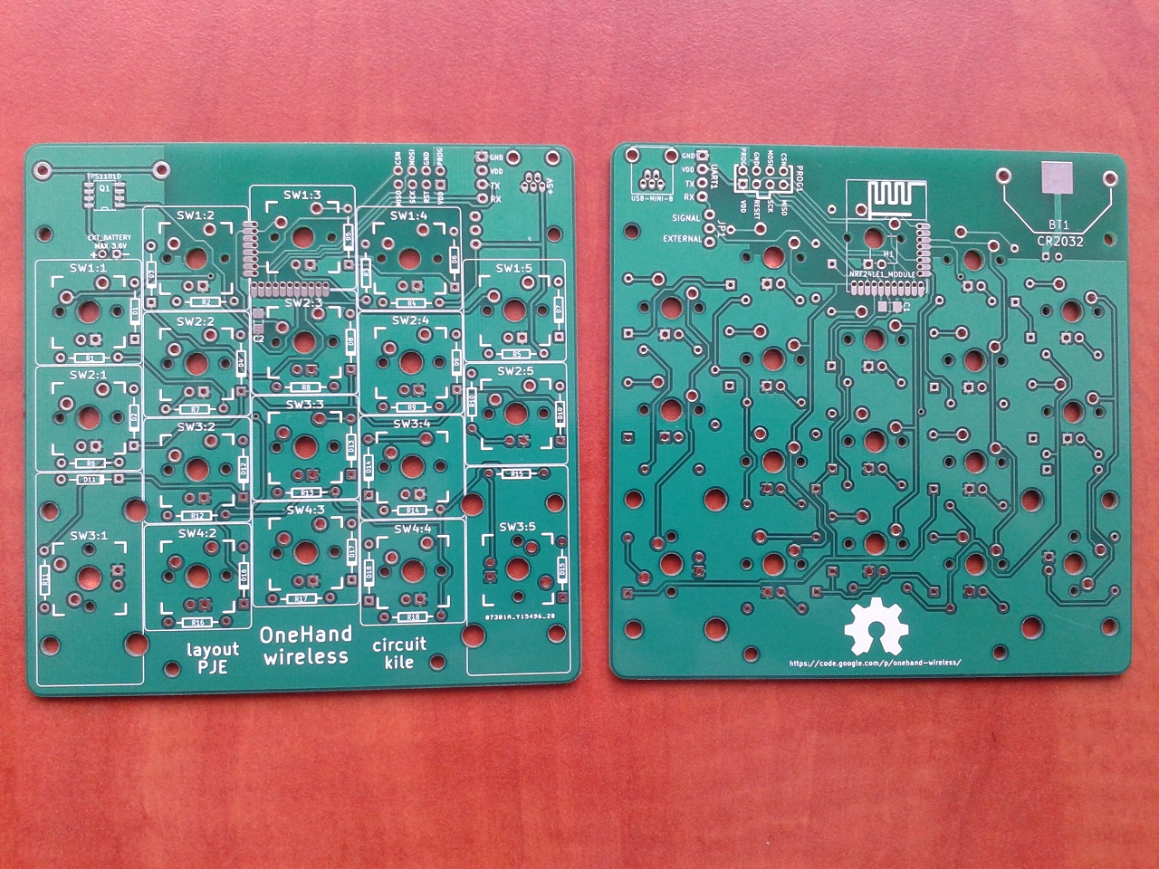 onehand wireless PCBs