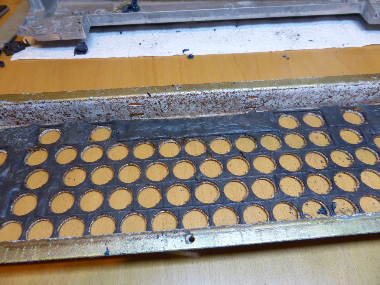 Rusty plate with IBM foam