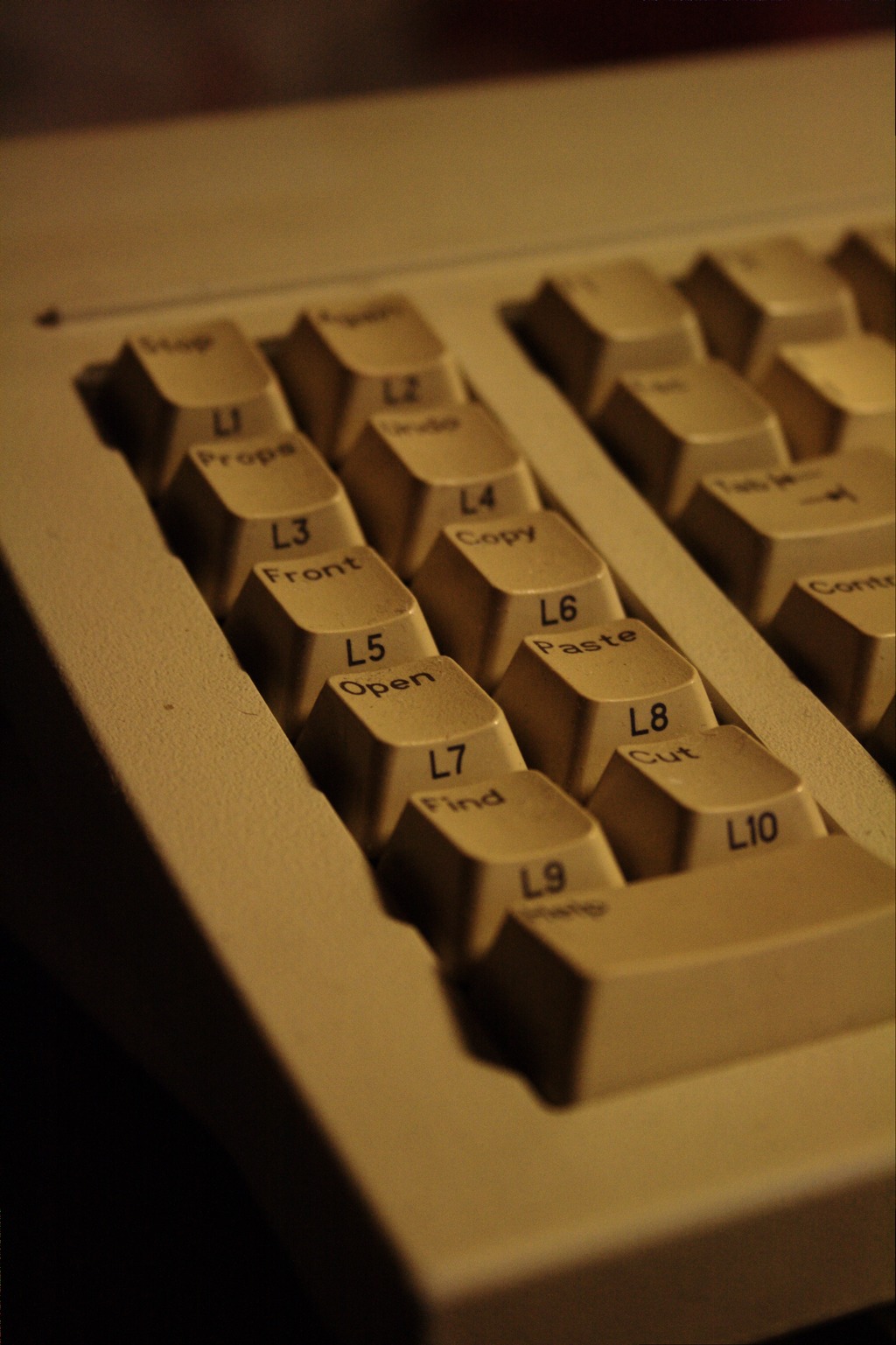 The now-traditional &quot;Sun keys&quot; on the left, with the front labels calling back to the previous Type 3.
