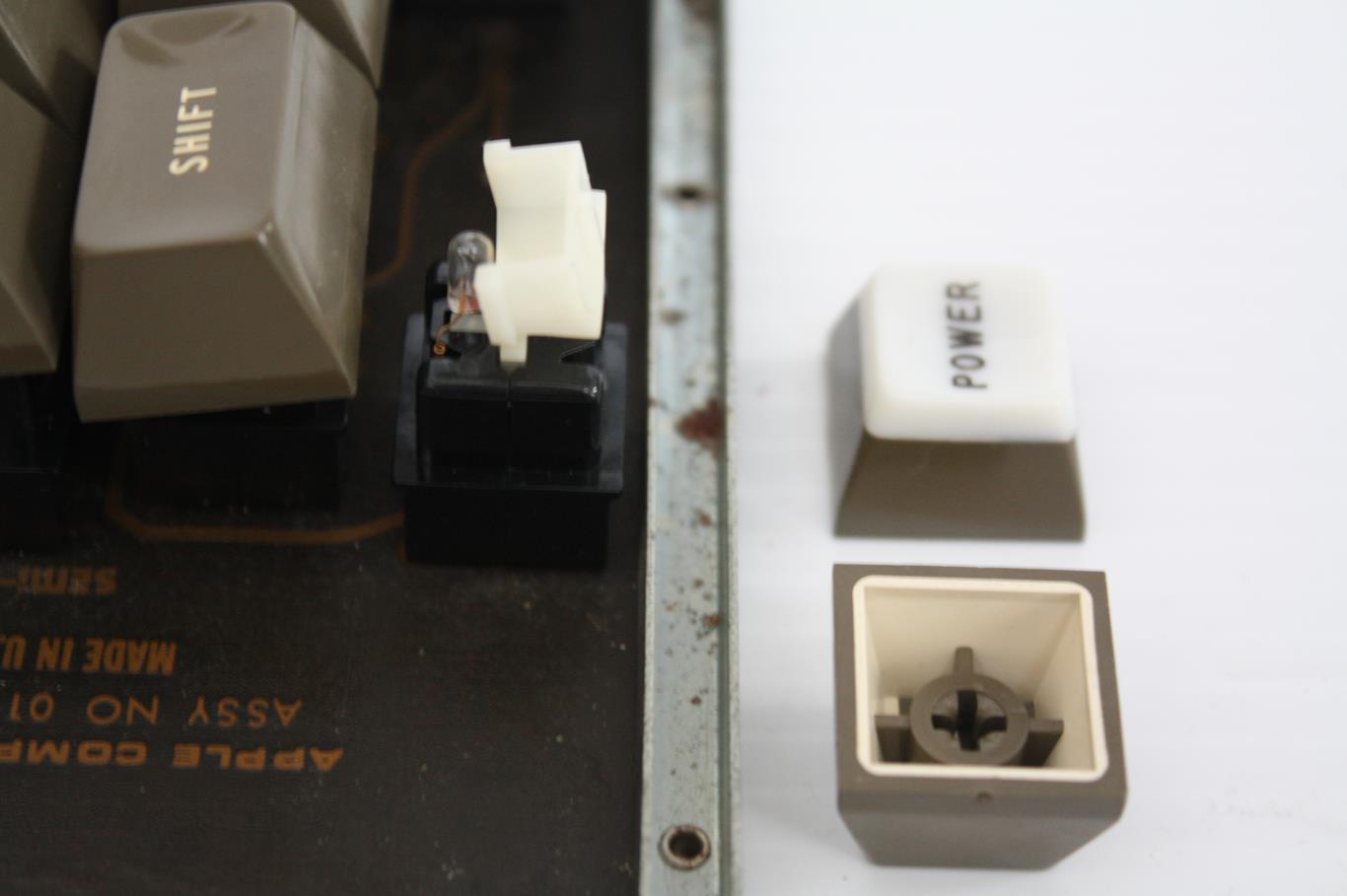 Apple II  - Early power light and key cap