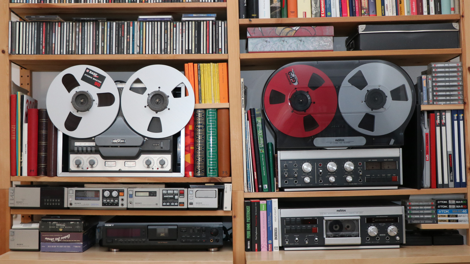 Revox Reel to Reel B77, G36, Revox Tapedeck B710 Mk II, Sony DAT, Sony PCM Decoder