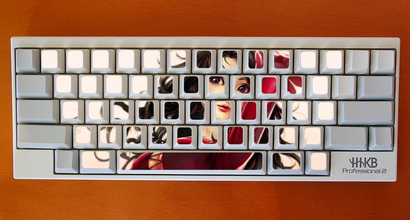 Image mapped to key caps