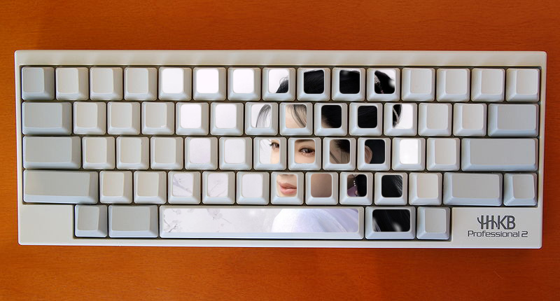 Image mapped to key caps