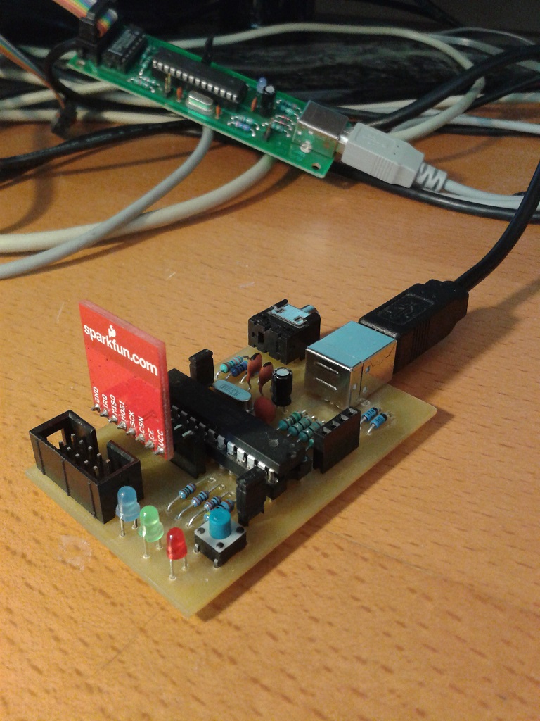 The V-USB receiver with the sparkfun nRF24L01+ breakout