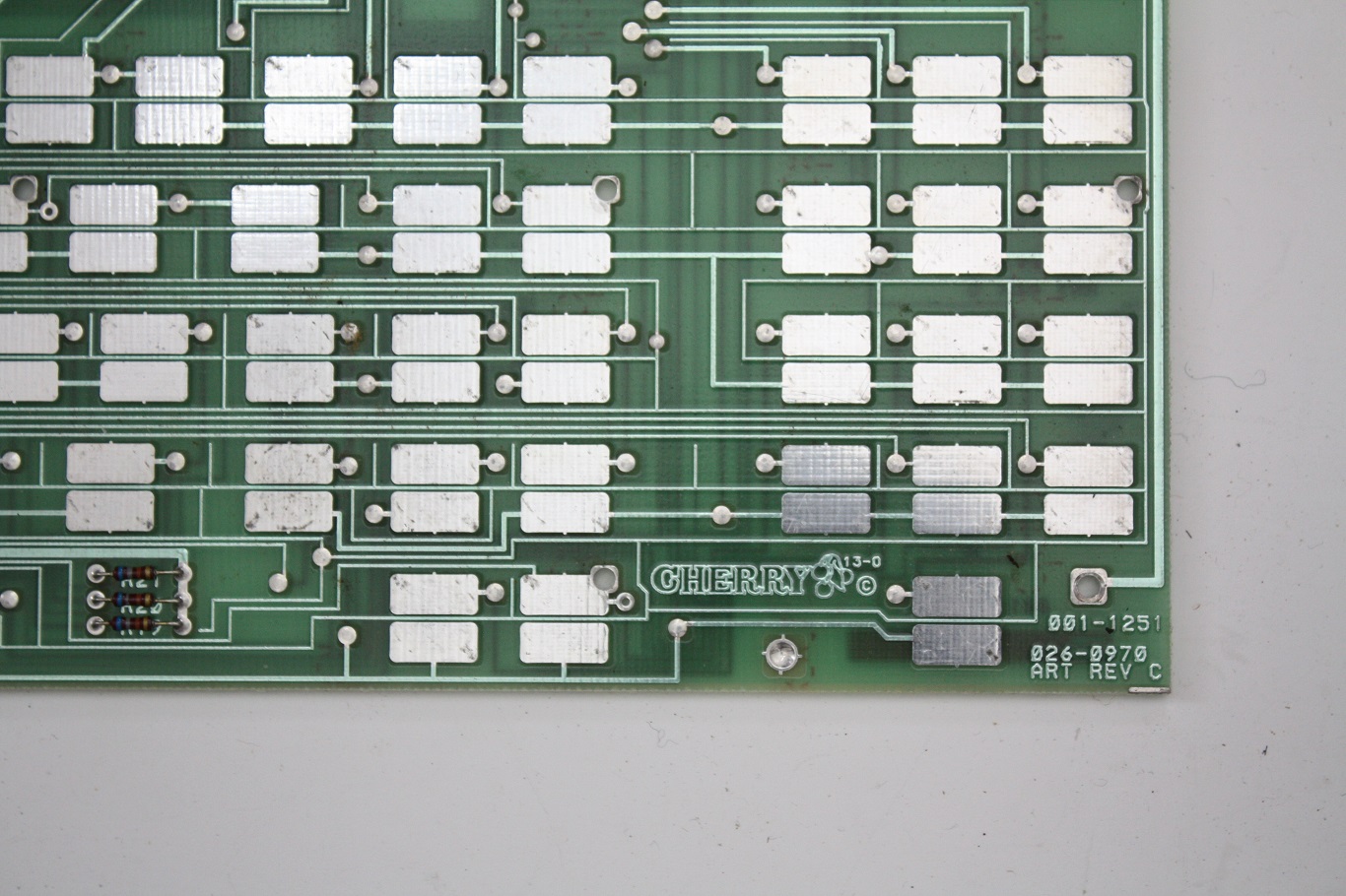 Cherry Terminal Keyboard - capacitive PCB close up
