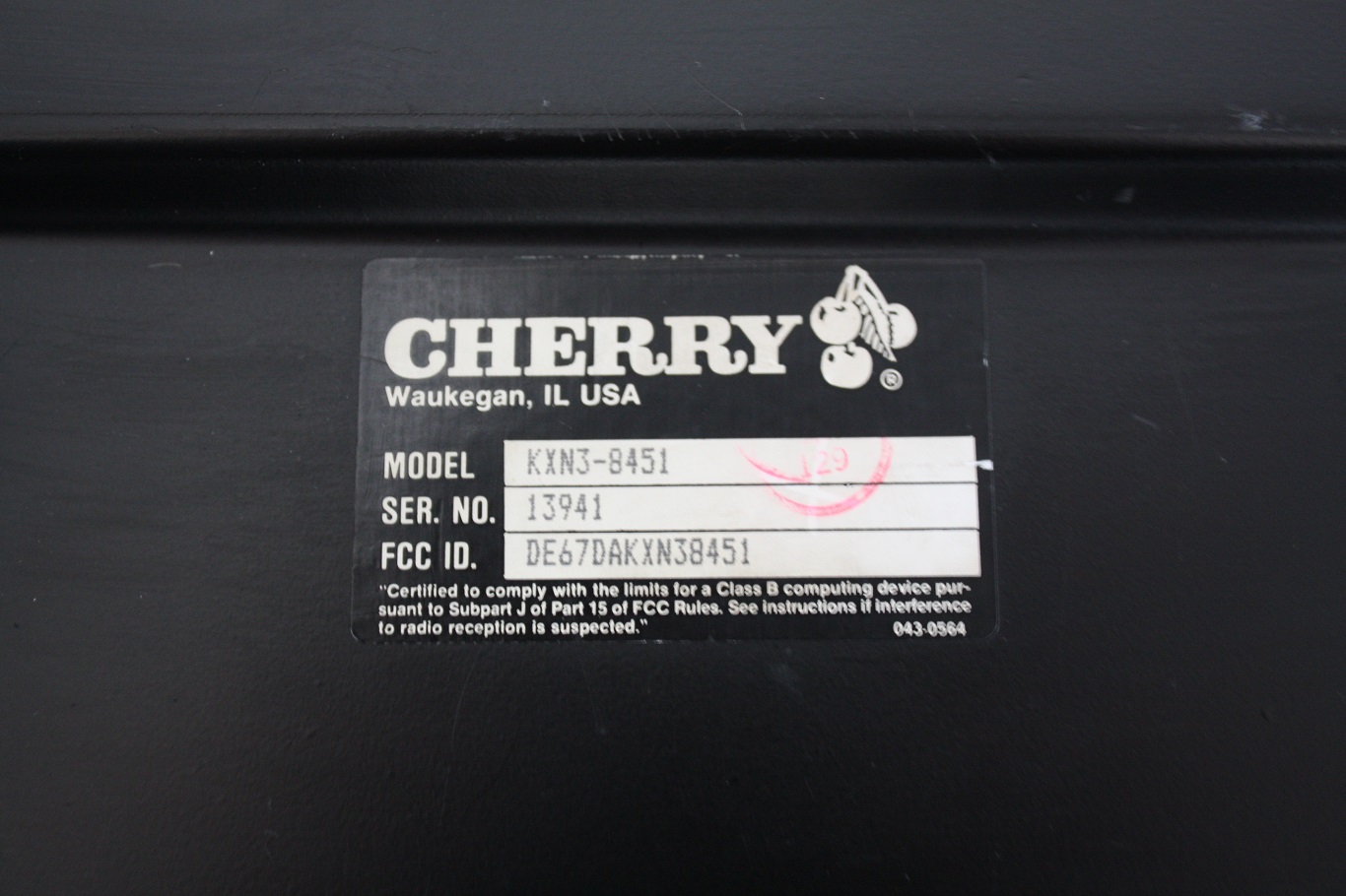 Cherry PCjr MX - keyboard model number