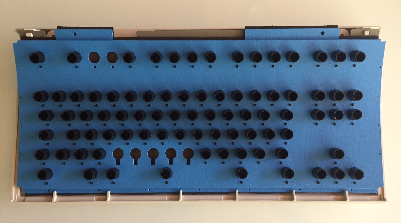 Assembled unit minus a couple of barrels resting in the lower outer shell (what holds it)