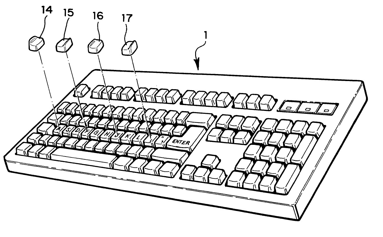 Modified homing keys by June E. Botich (US6667697)
