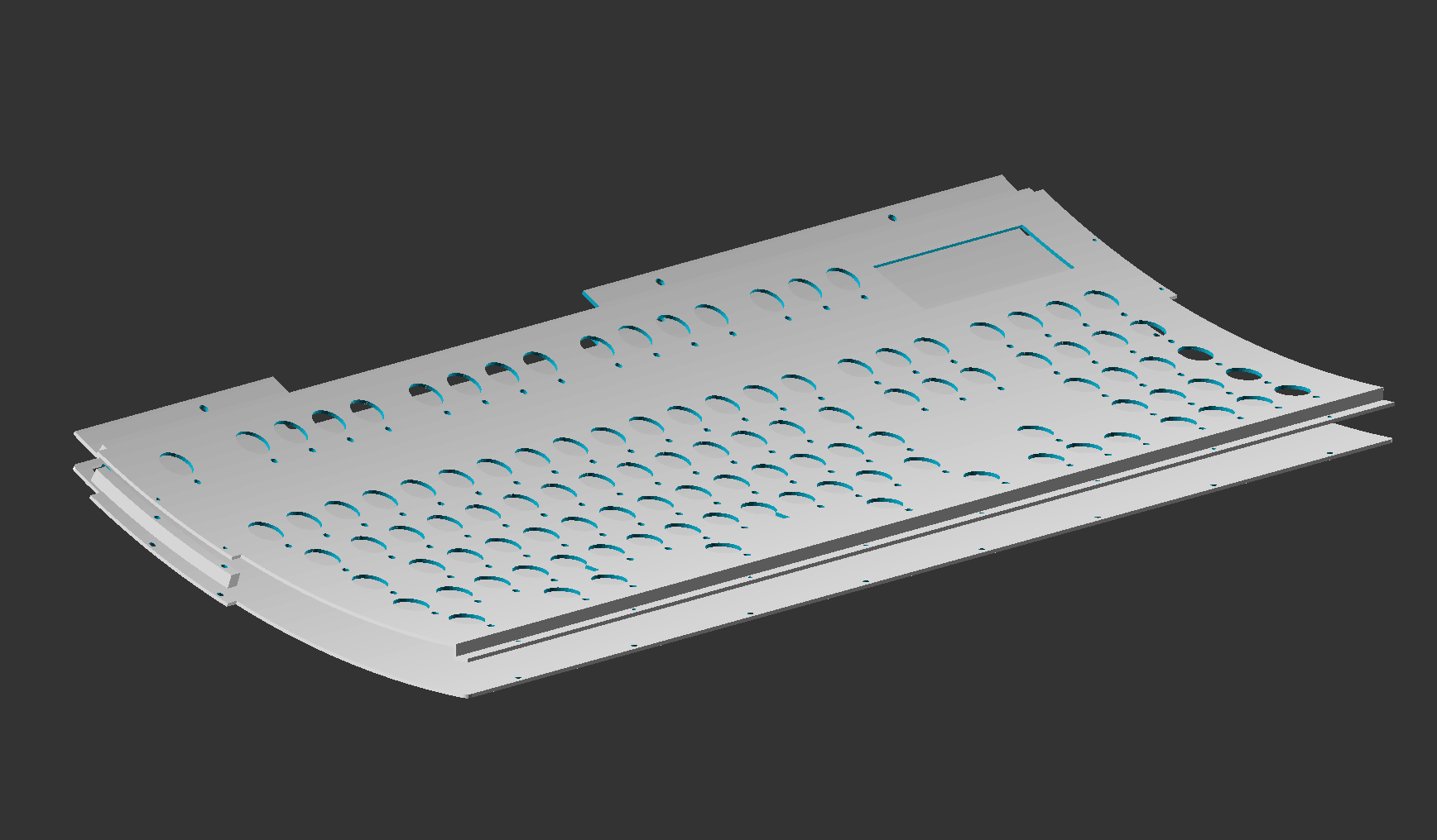 Assembly with spacing for visualization of the layers