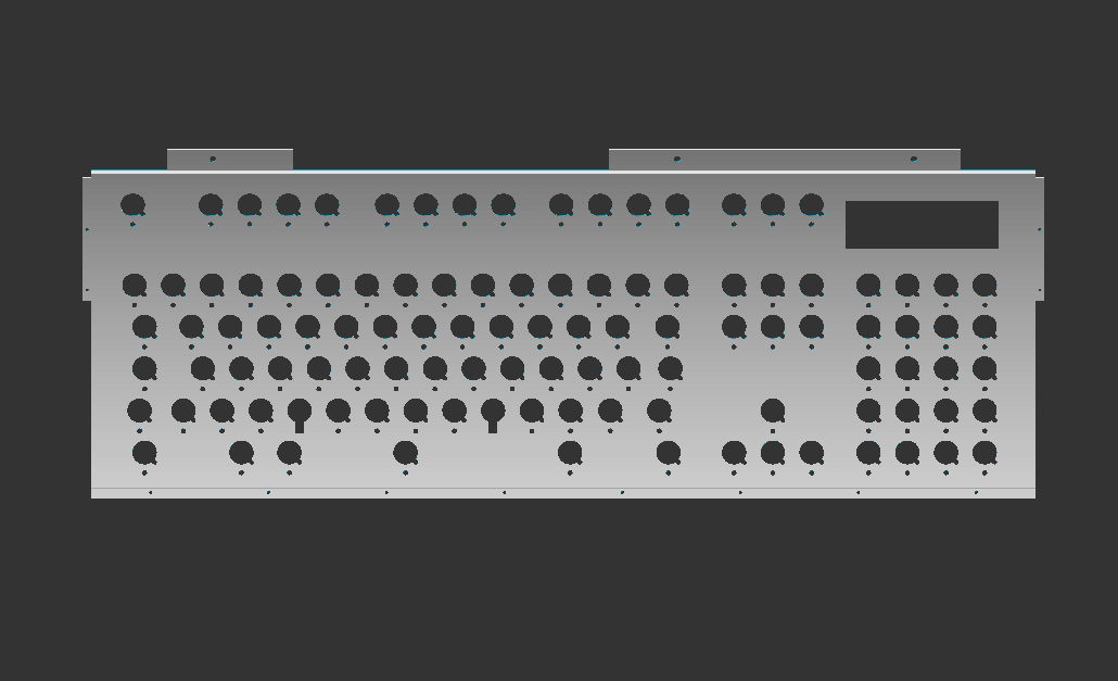 Top plate for the 101-key viewed from above