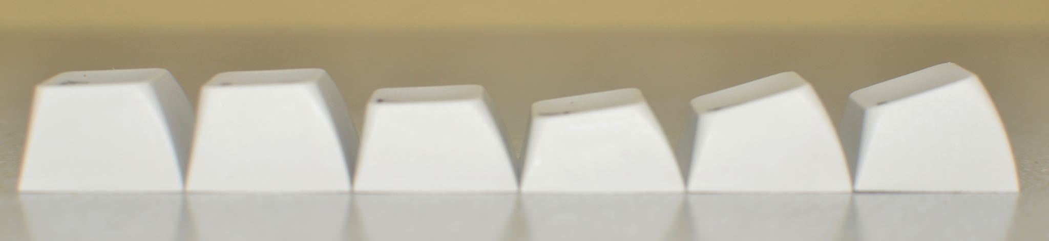 PBT spherical key cap profile detail.