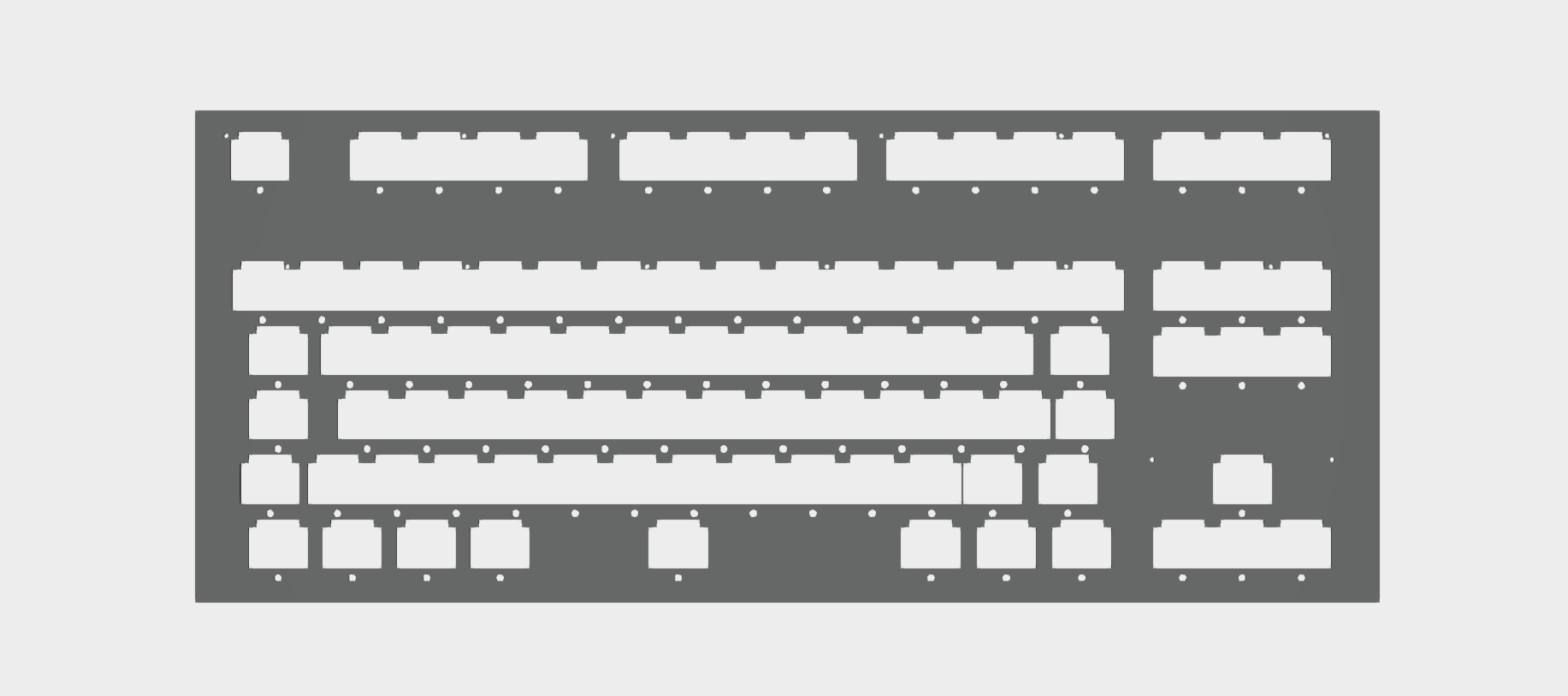 Butyl sheet with all necessary cutouts