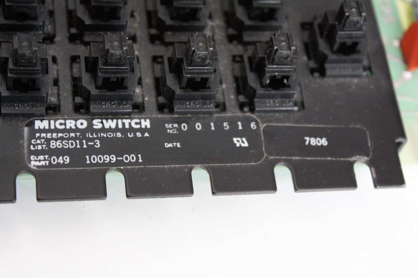 Honeywell Micro Switch - keyboard mechanism markings