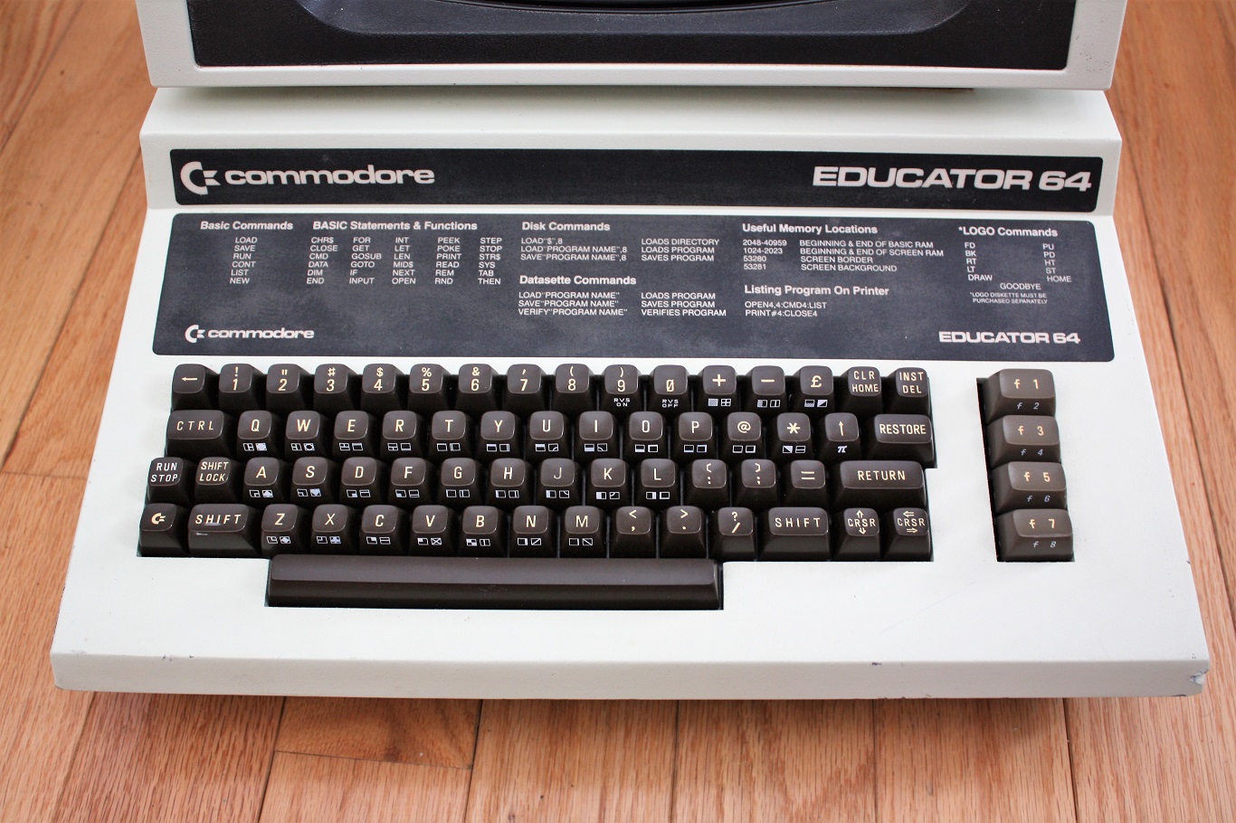 Educator 64 - with keyboard displayed