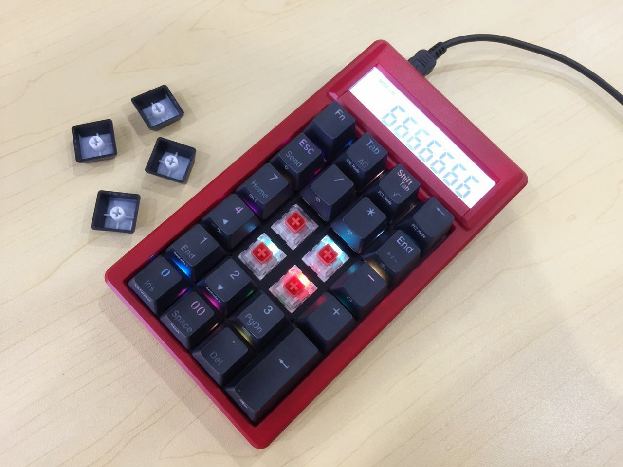 kailh RGB pocket numpad with kailh red box switch