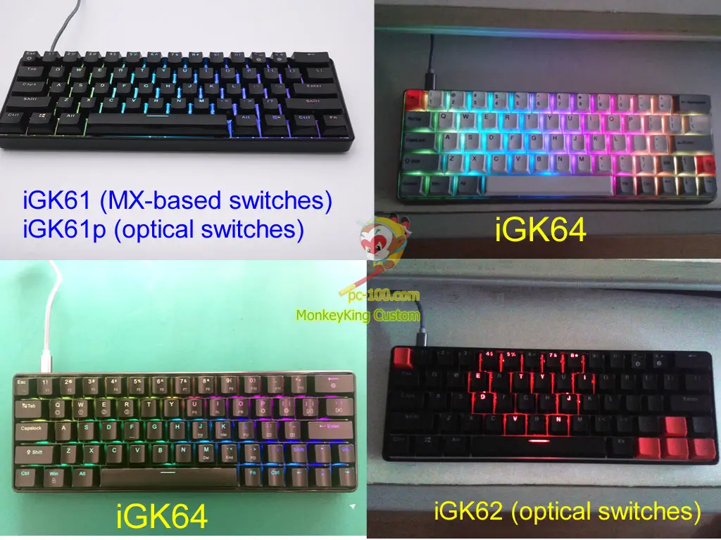 60% hotswap switches keyboard, RGB programmable