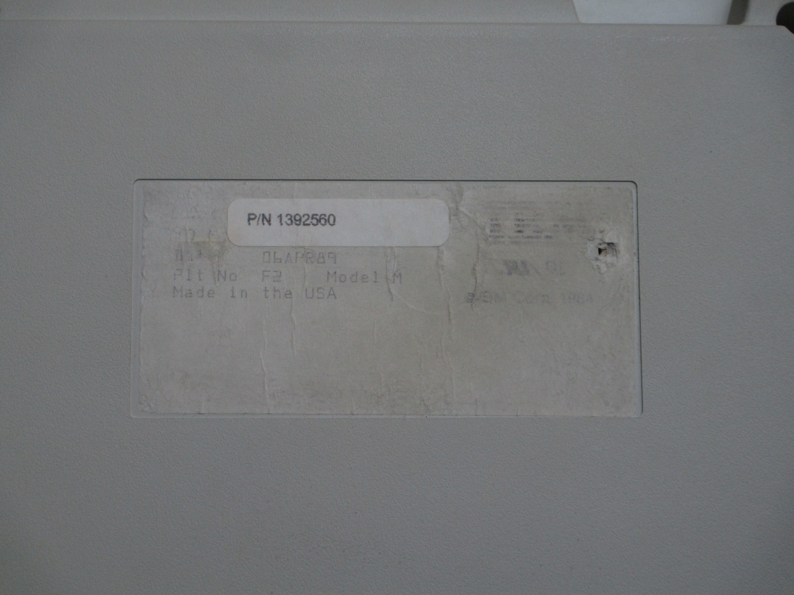 IBM Modem M 4704-Model-100-like, label (tampered with, but what the heck).