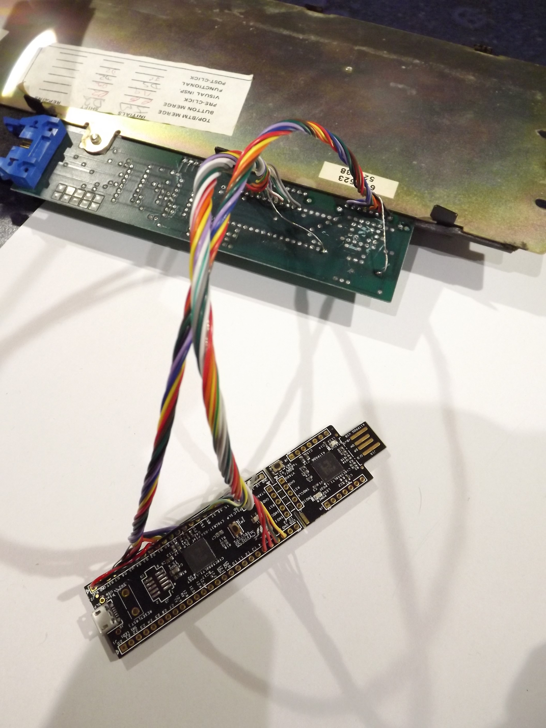 Wire looms between keyboard logic pcb and the PSoC pcb