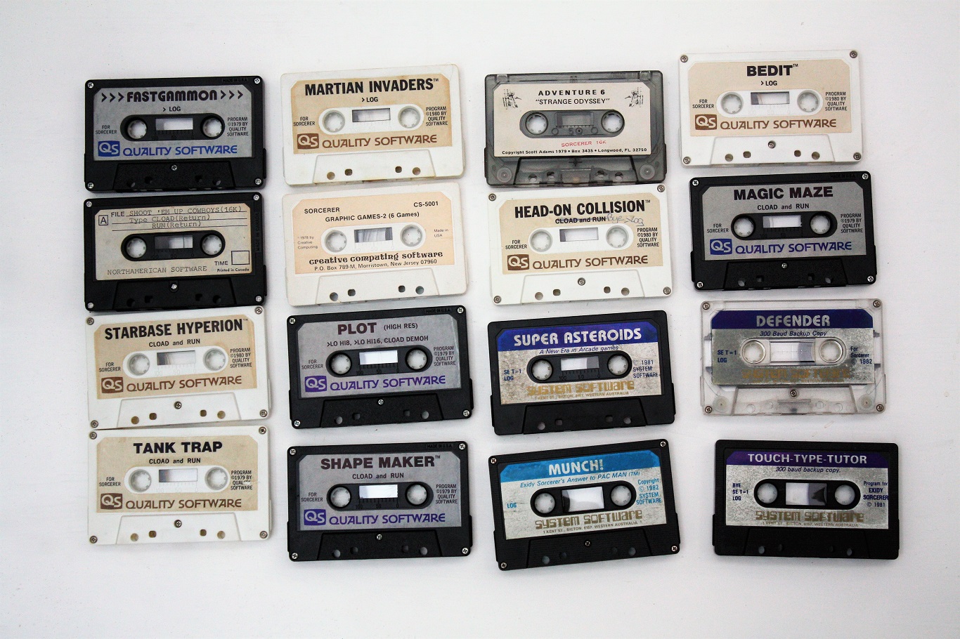Exidy Sorcerer I - data cassettes