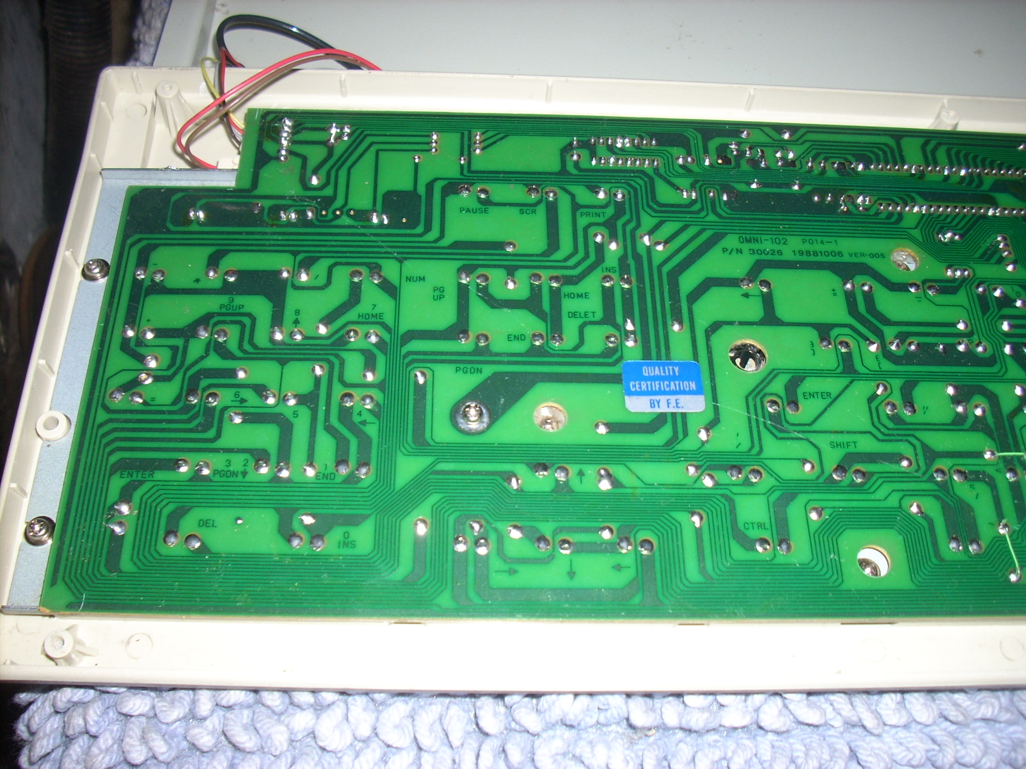 Gen1 PC board, right side detail.