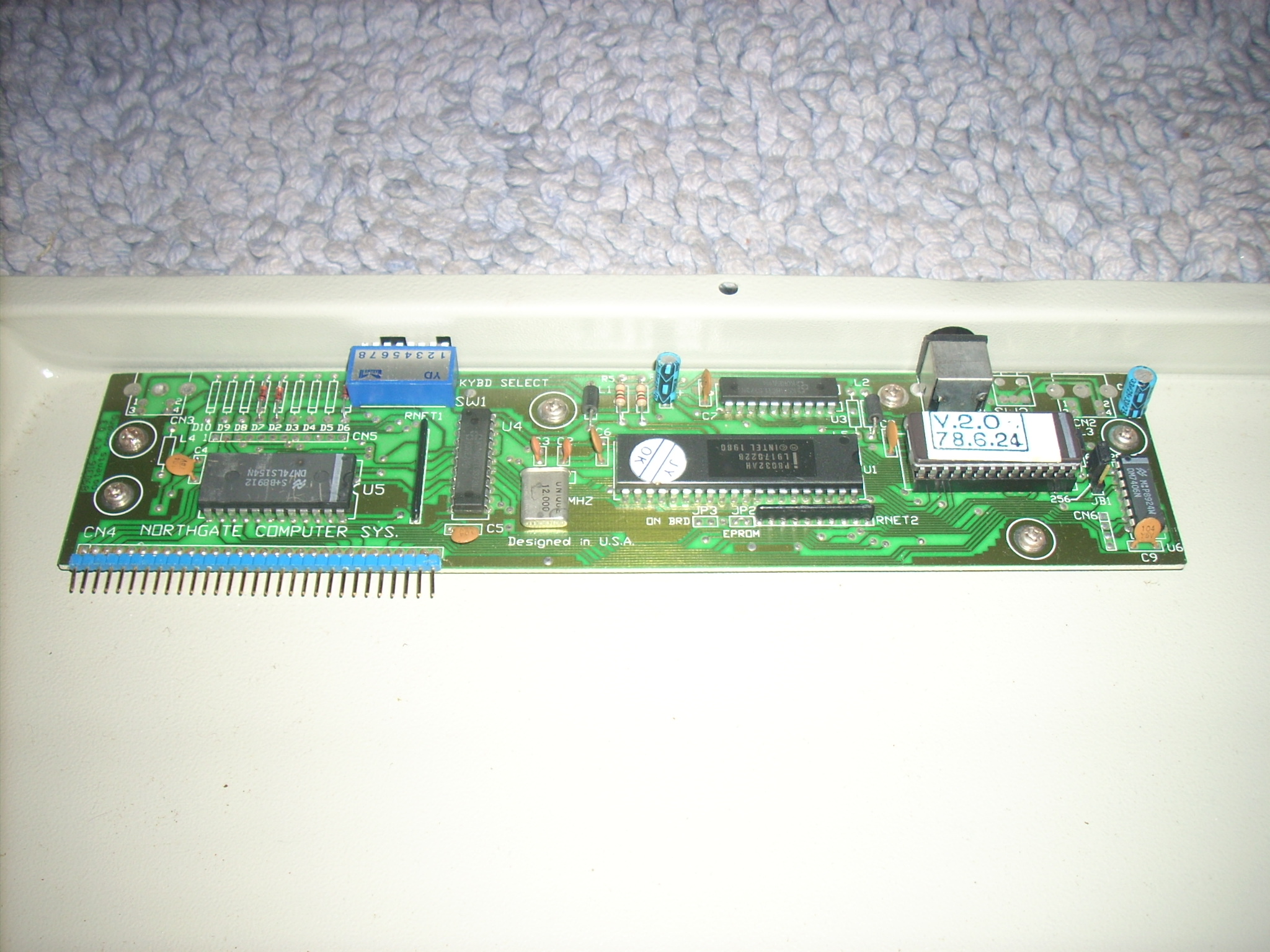 Gen2 connector and dip switch PC board.