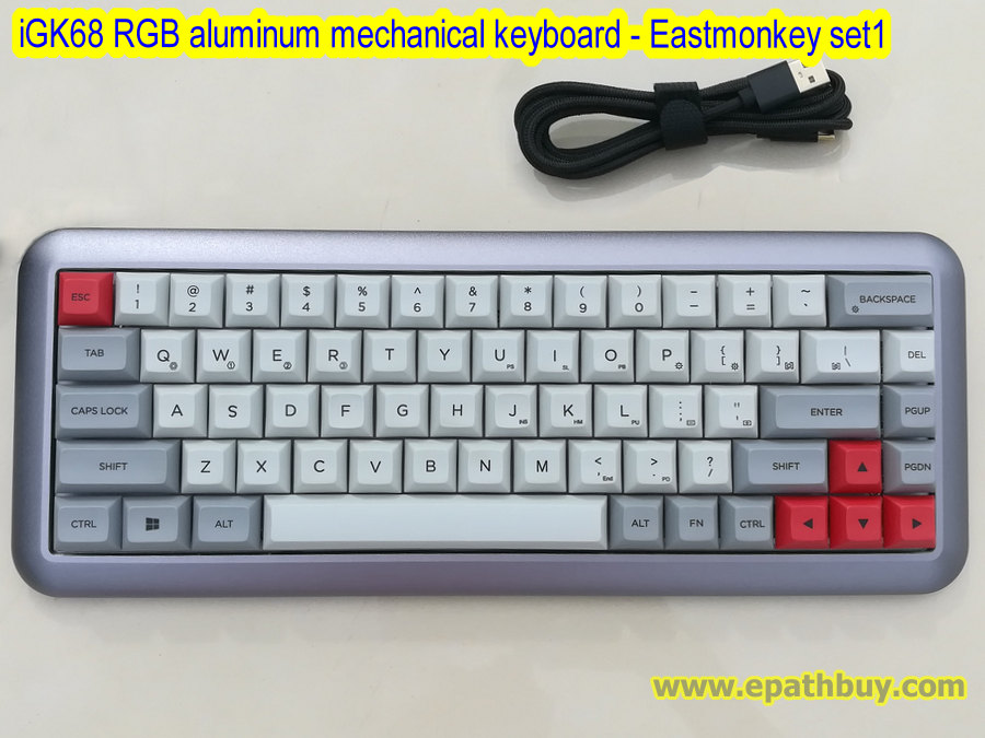 iGK68 RGB aluminum mechanical keyboard, hot swappable, full programmable