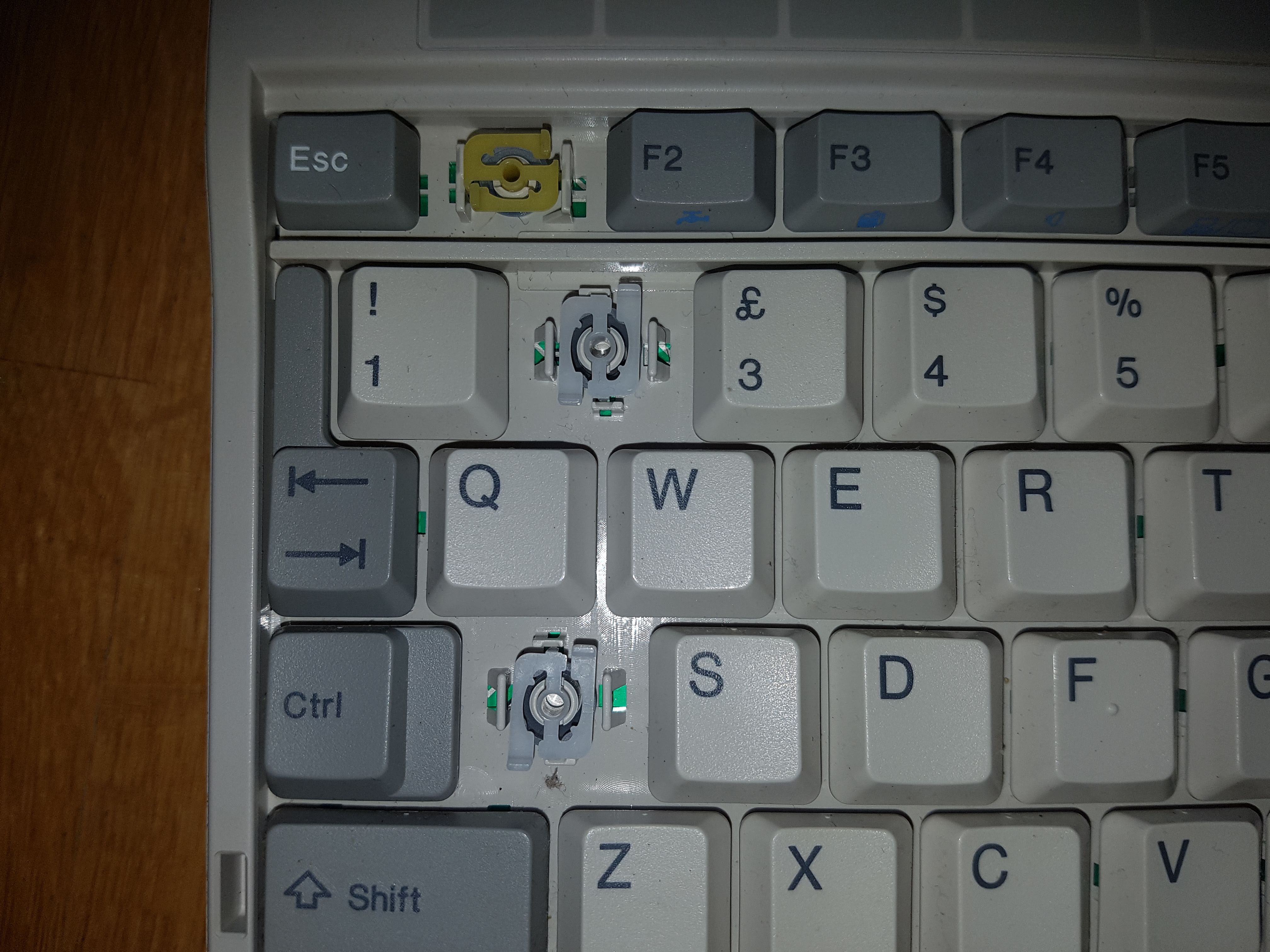 keycaps removed