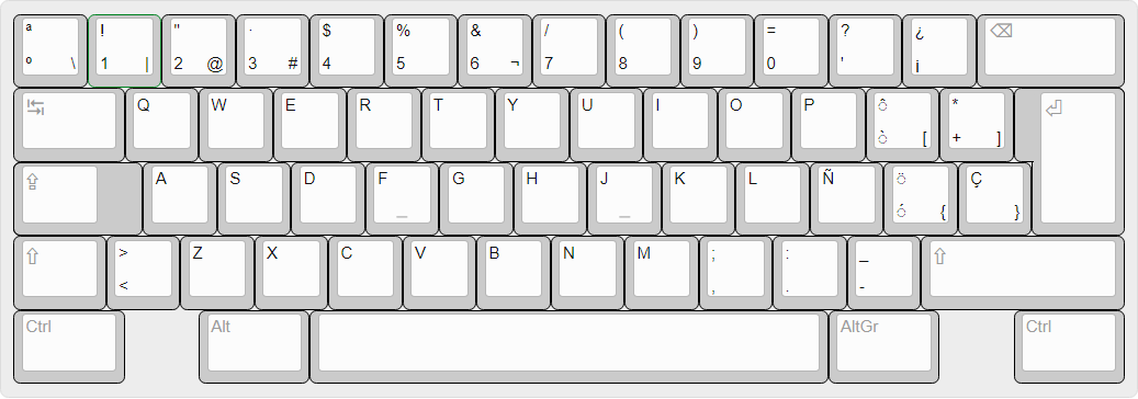 Distribución de teclado español (a secas).