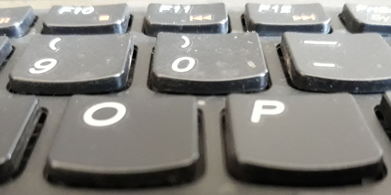 Detail of a halfway-decent latptop keyboard.
