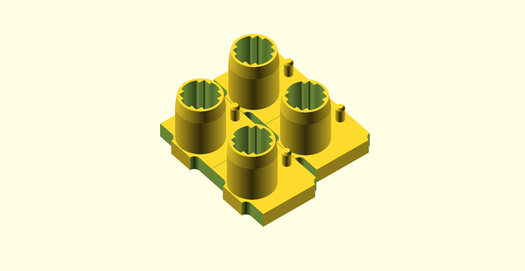 2x2 barrel stack from rear