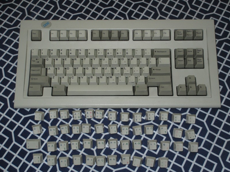 Ansi Model M. Before installing the new caps.