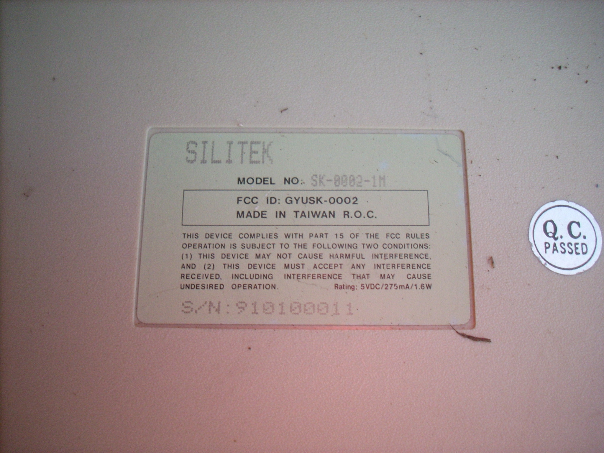 Serial #11 first week of 1991?