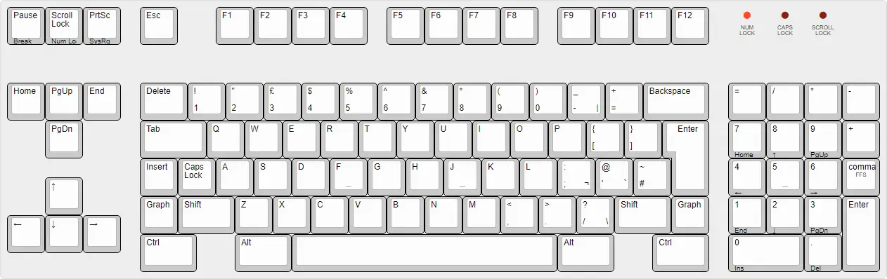 &quot;Left Enhanced&quot; keyboard layout (vertical Enter, UK national layout).