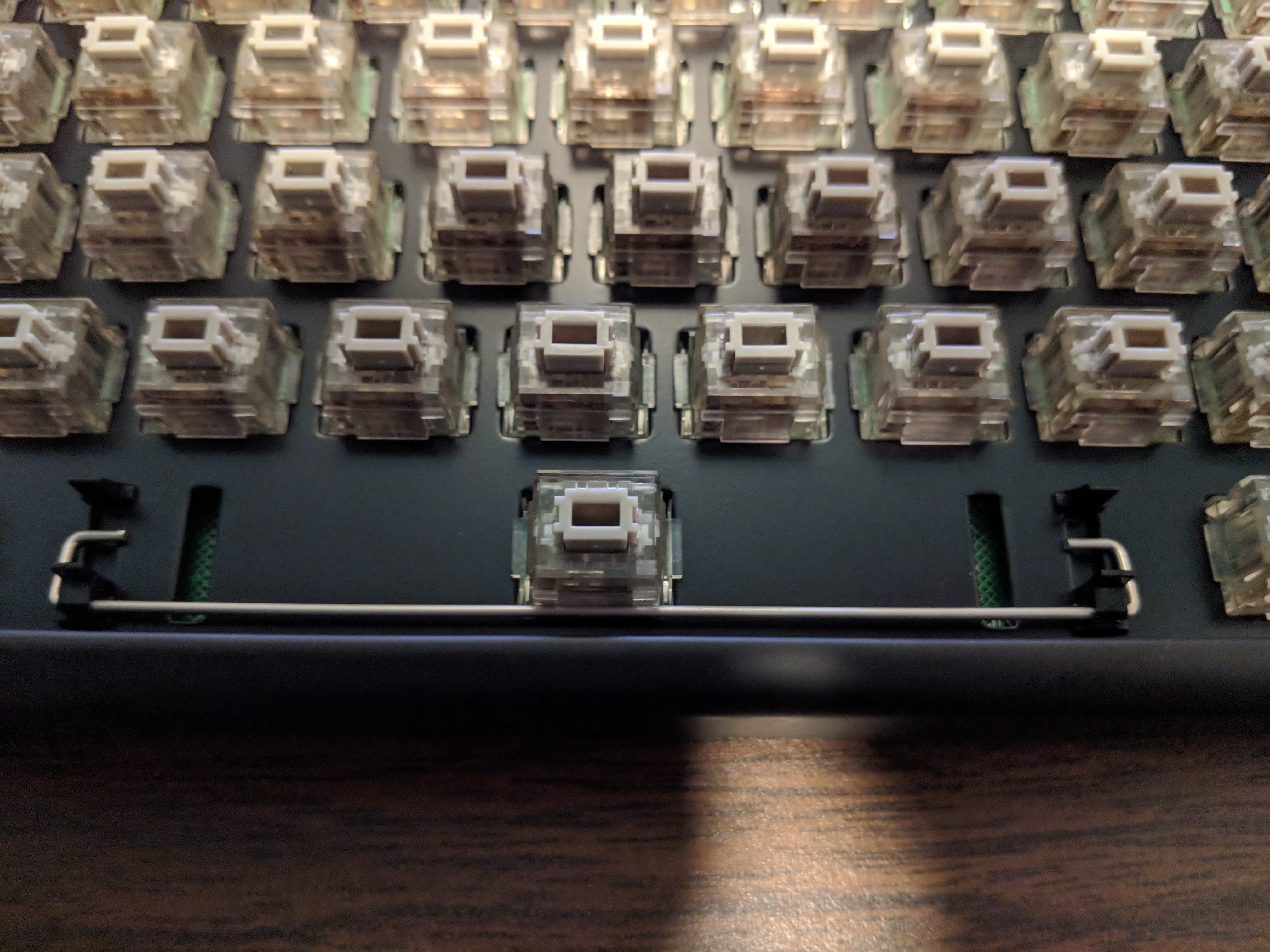 Spacebar stabilizer closeup