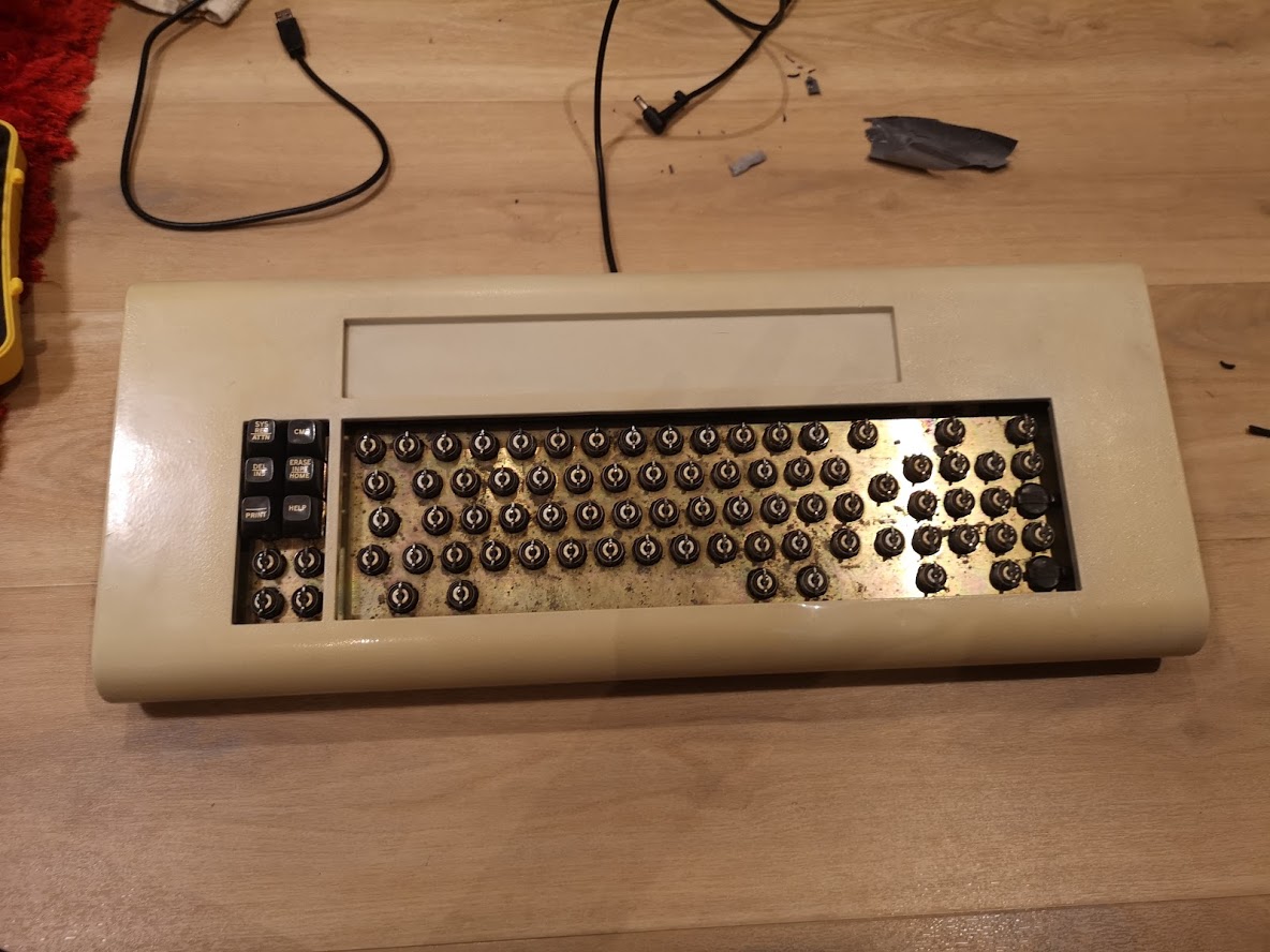 top case put back on and starting to put the keycaps back on.jpg