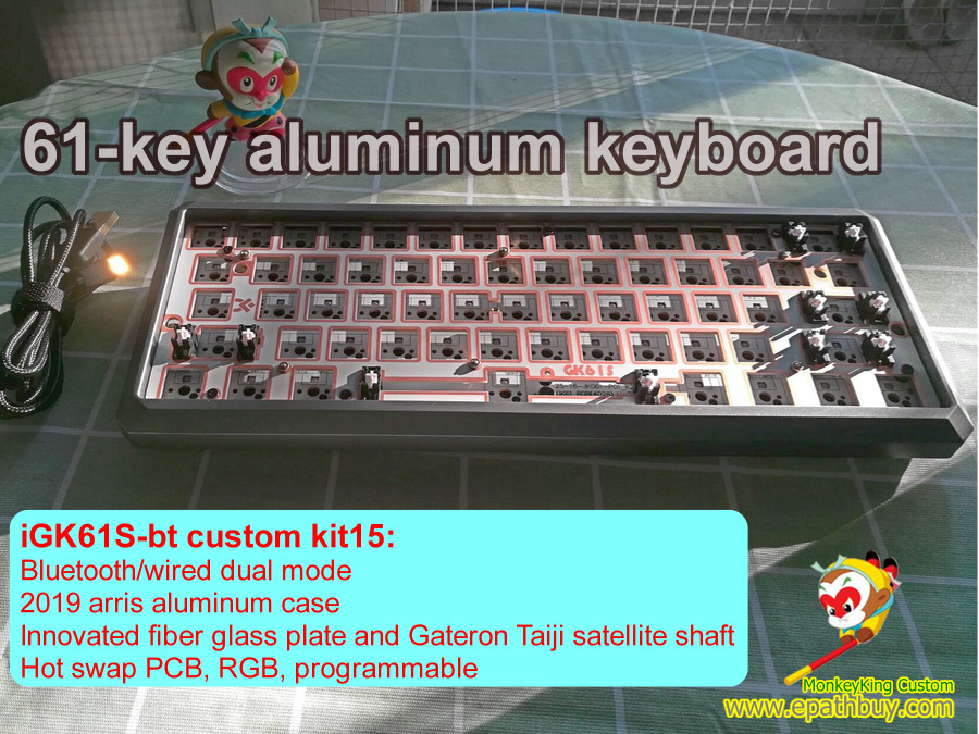 GK61S aluminum bluetooth keyboard barebones kit fiber glass plate.jpg
