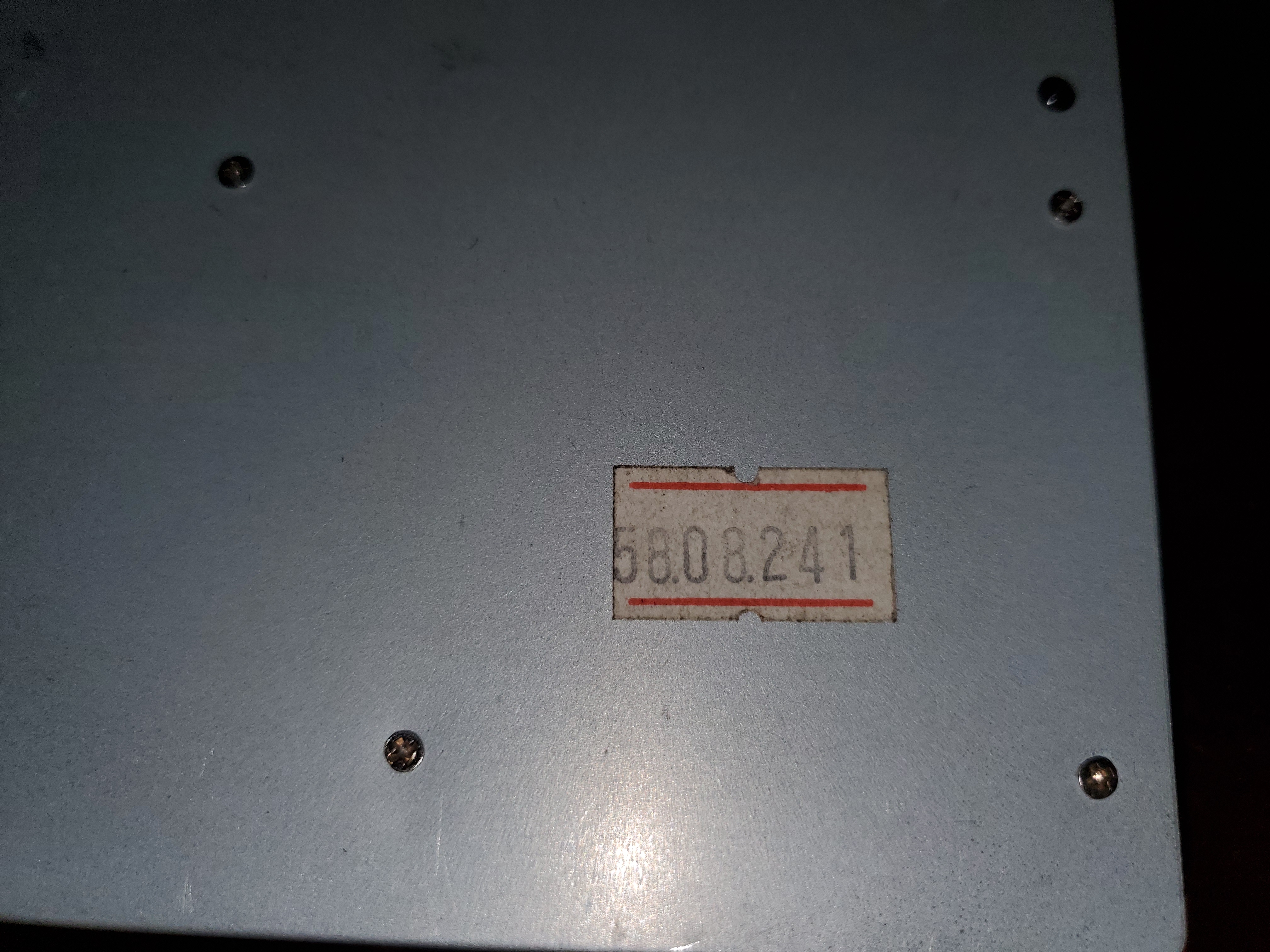 Sticker on back