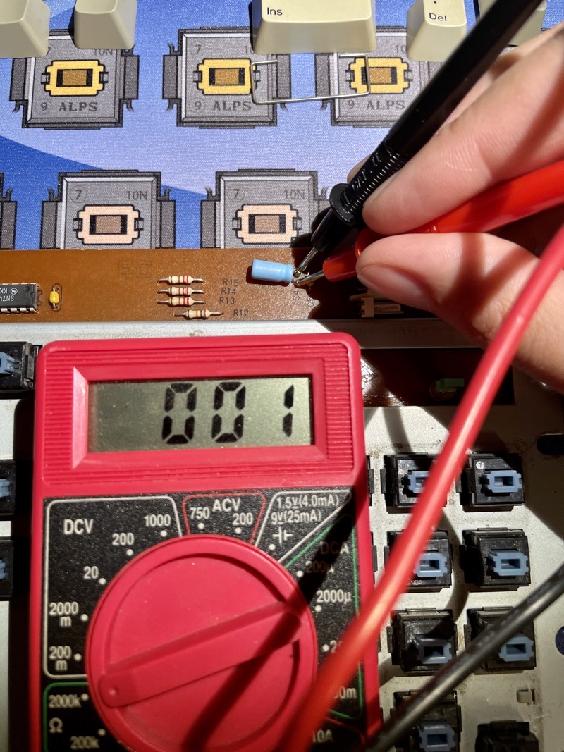 Testing capacitor four