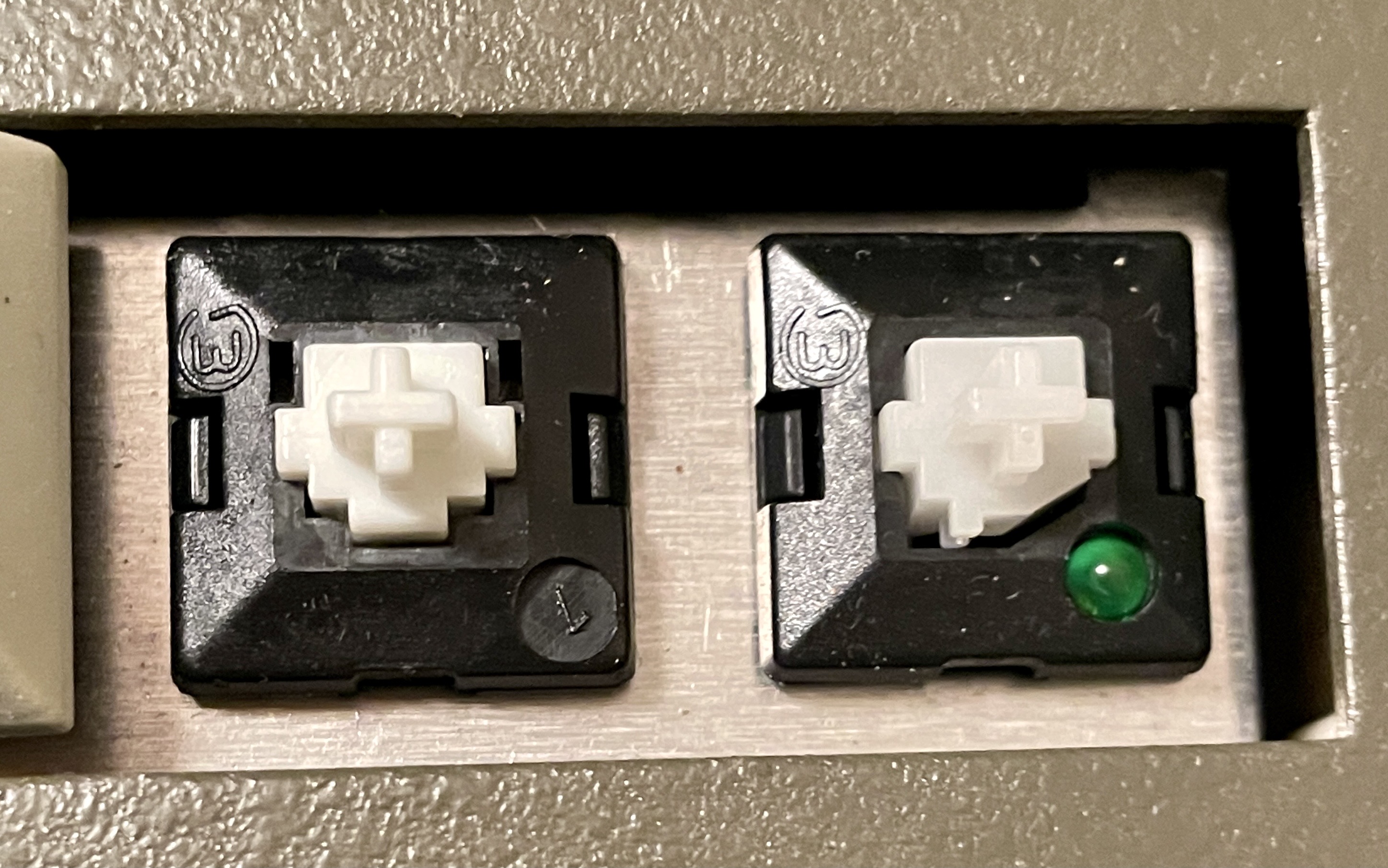 Closeup of switch