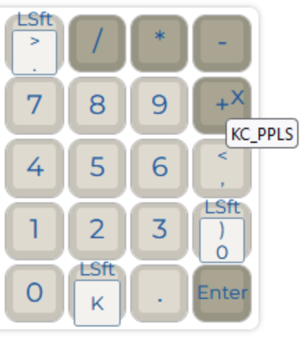 My numpad on the F107.