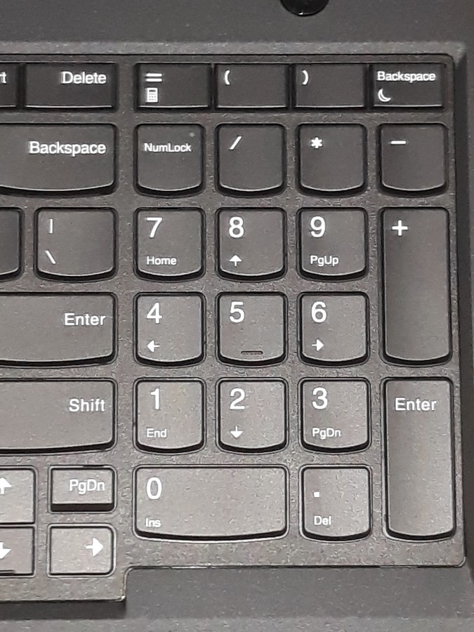 T15's numeric keypad.