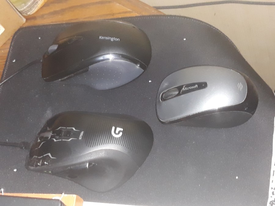 The two mouses I do use, plus a &quot;dwarf&quot; invader.