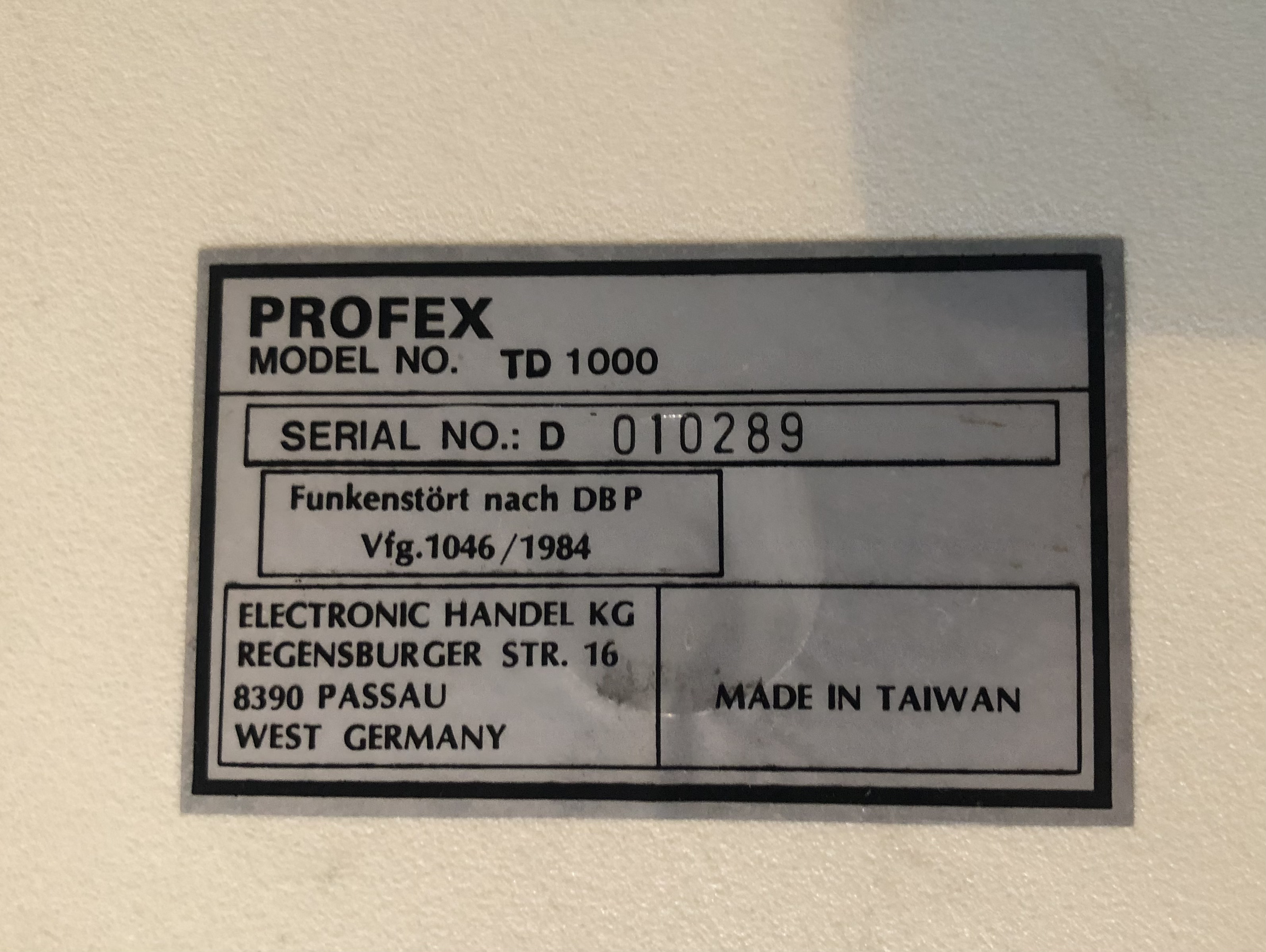 Profex Label