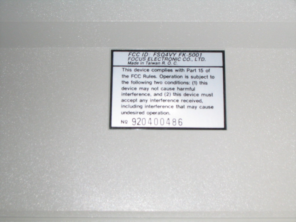 early model 5001 label.jpg