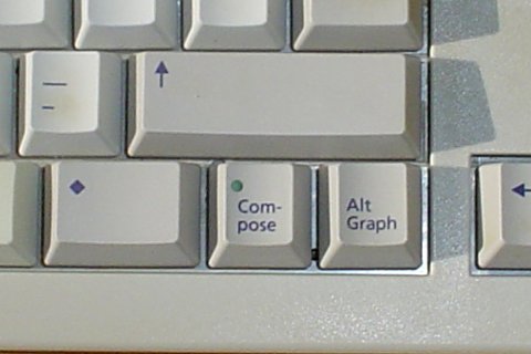 The Compose key on a Sun Type 5c