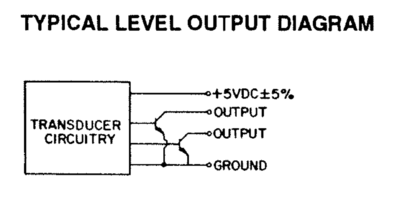 Sense circuit schematic for a Honeywell Hall Effect switch